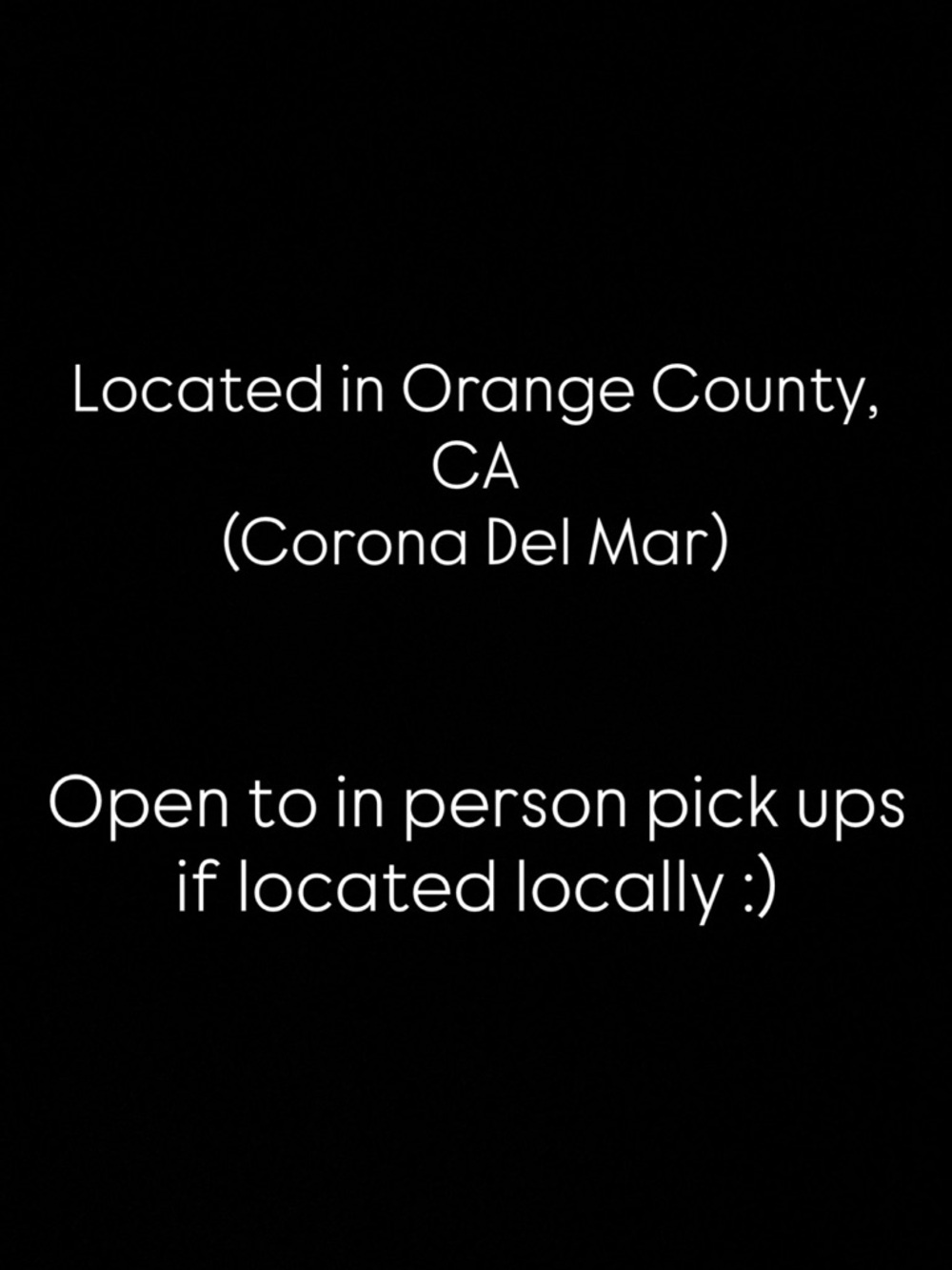 Local Pick Up Available